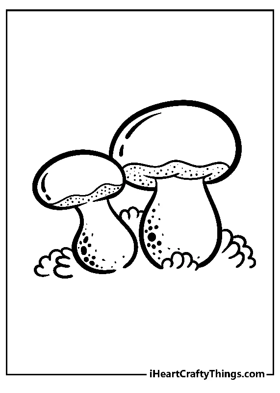 Mushroom Coloring Book - 20 pages