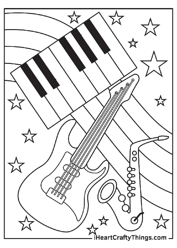 Music Coloring Book - 15 pages