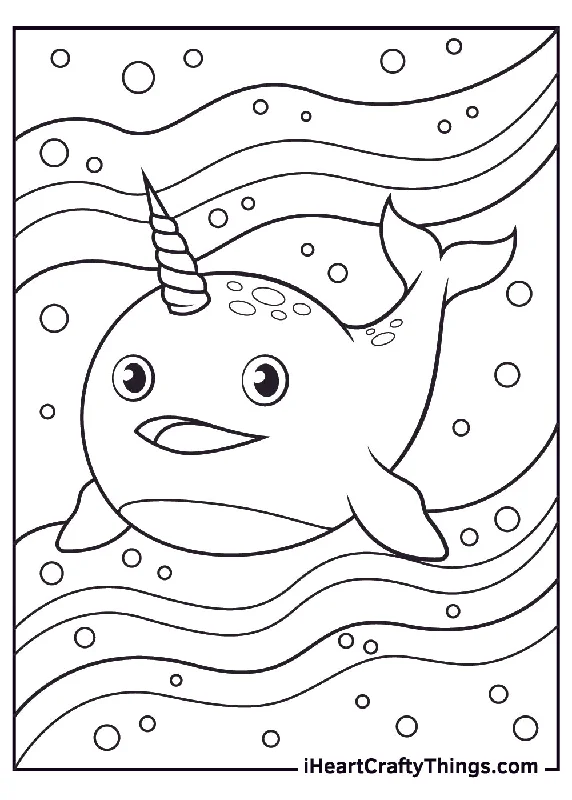 Narwhal Coloring Book - 15 pages