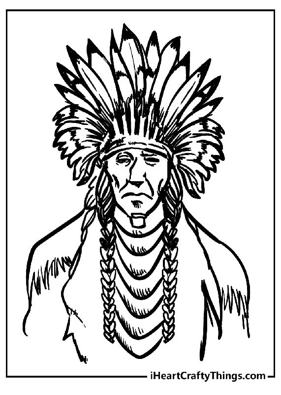 Native American Coloring Book - 15 pages