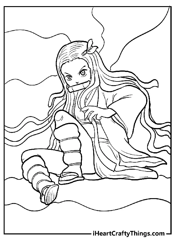 Nezuko Coloring Book - 15 pages