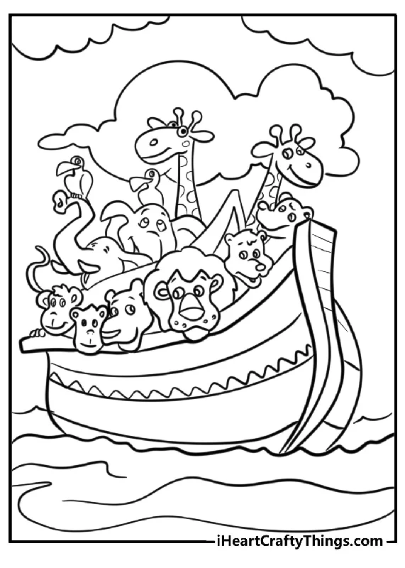 Noah’s Ark Coloring Book - 25 pages