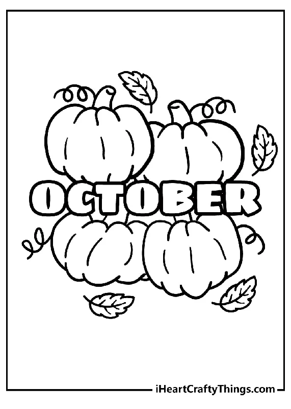 October Coloring Book - 15 pages