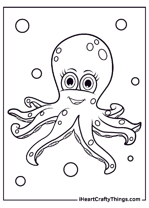 Octopus Coloring Book - 15 pages