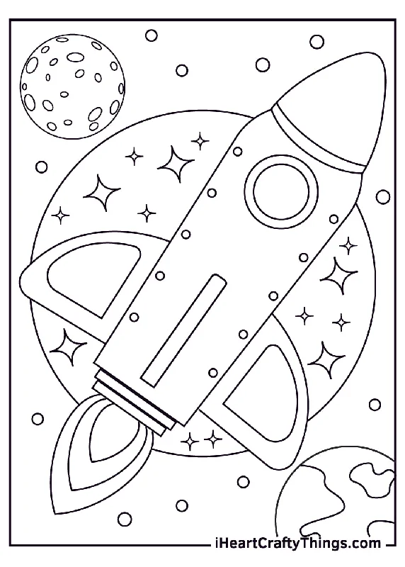 Outer Space Coloring Book - 32 pages