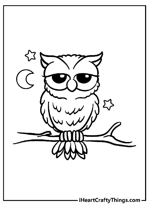 Wise Owl Coloring Book - 30 pages