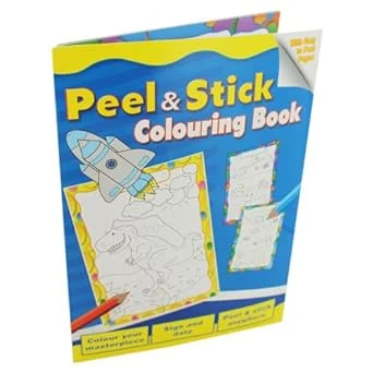 Peel & Stick Colouring Book