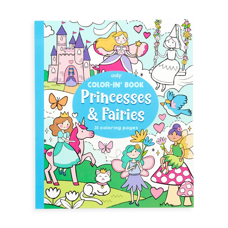 Color-in' Book : Princess & Fairies