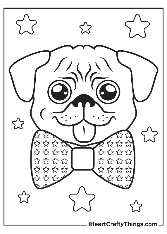 Pug Coloring Book - 15 pages