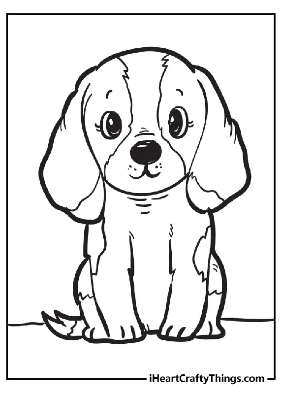 Puppy Coloring Book - 45 pages