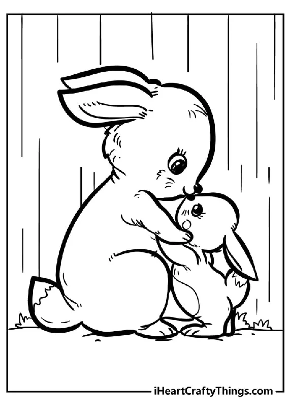 Rabbit Coloring Book - 34 pages