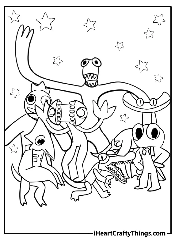 Rainbow Friends Coloring Book - 26 pages