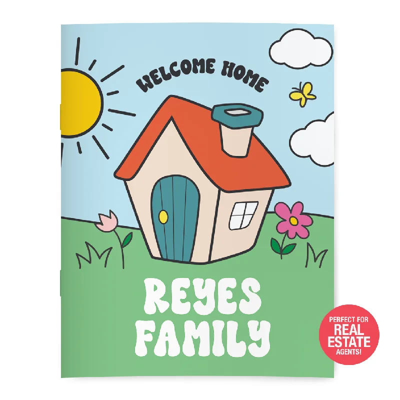 Realtor's Personalized coloring book Welcome Home Family Personalized Coloring Book