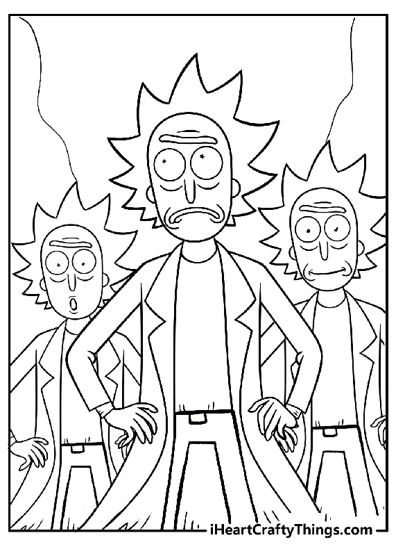 Rick And Morty Coloring Book - 15 pages