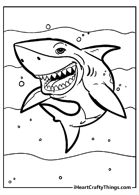 Shark Coloring Book - 45 pages