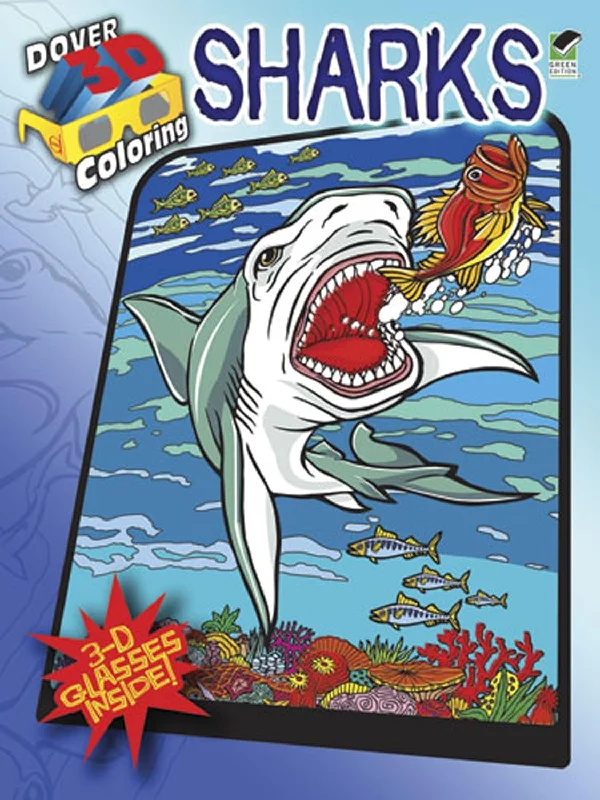 Sharks 3D Coloring Book