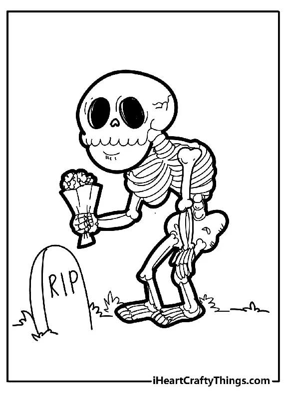 Skeleton Coloring Book - 15 pages