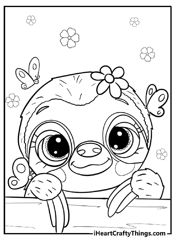 Sloth Coloring Book - 21 pages