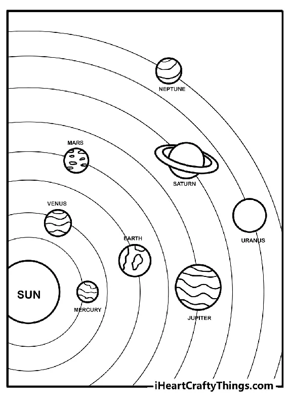 Solar System Coloring Book - 15 pages