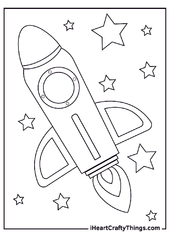 Spaceship Coloring Book - 15 pages