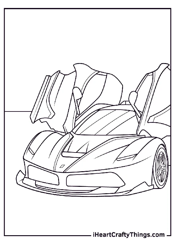 Sports Car Coloring Book - 15 pages