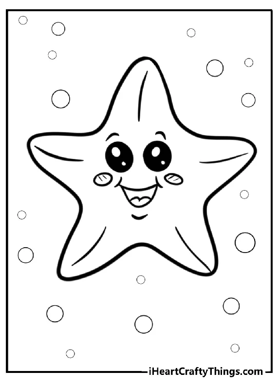 Starfish Coloring Book - 31 pages