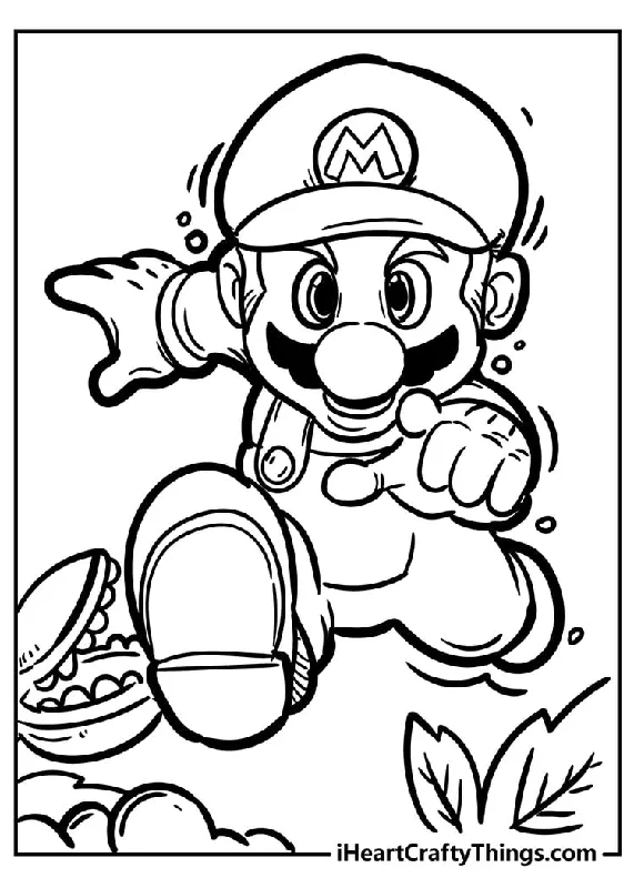 Super Mario Bros Coloring Book - 45 pages