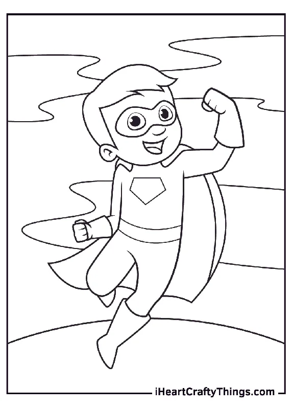 Superhero Coloring Book - 25 pages