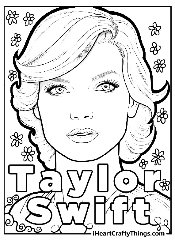 Taylor Swift Coloring Book - 15 pages