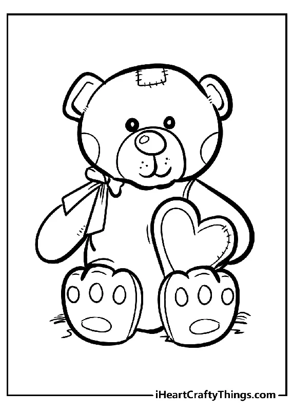 Teddy Bear Coloring Book - 15 pages