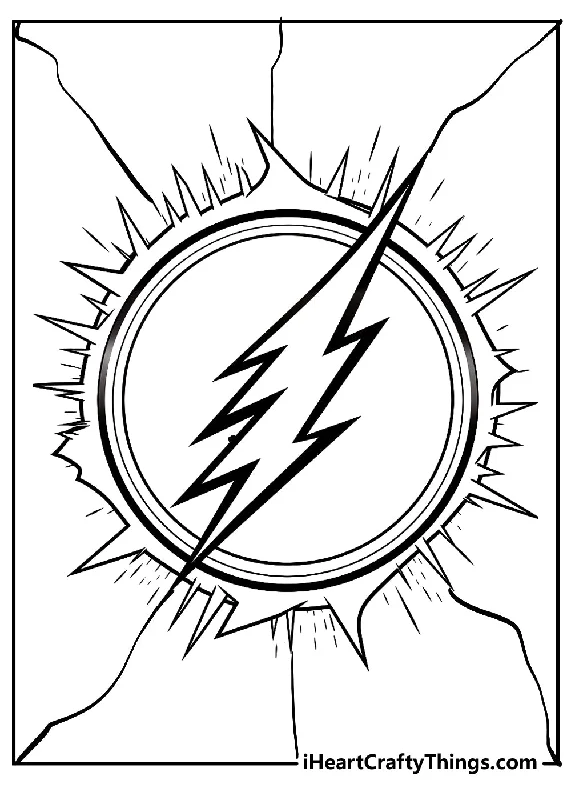 The Flash Coloring Book - 15 pages