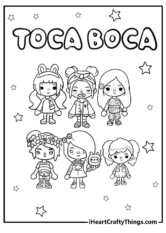 Toca Boca Coloring Book - 35 pages