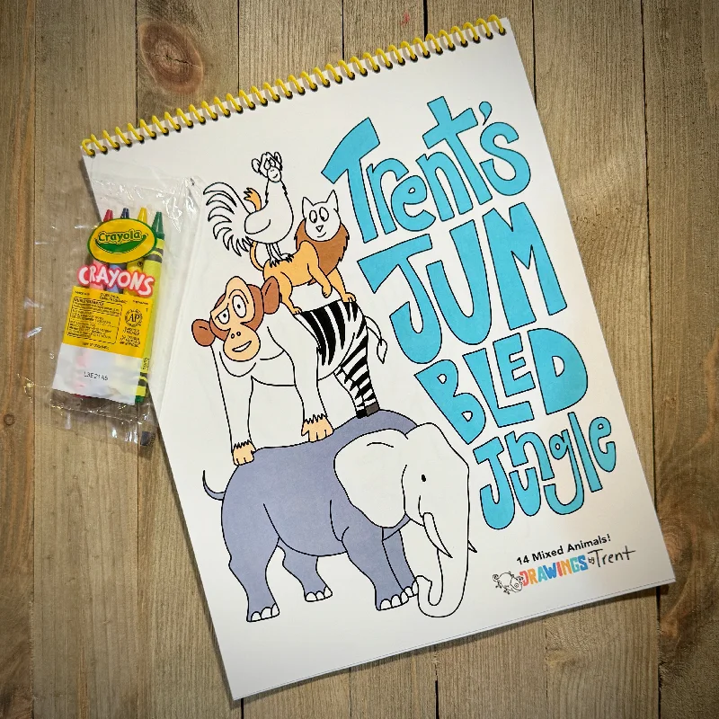 Trent's Jumbled Jungle Coloring Book Pack