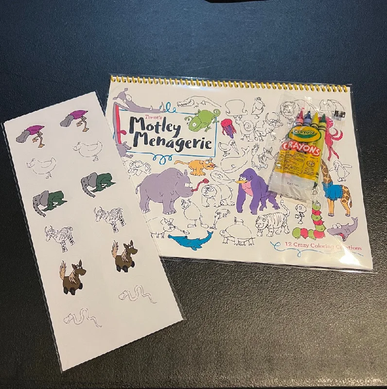 Trent's Motley Menagerie Coloring Book Pack