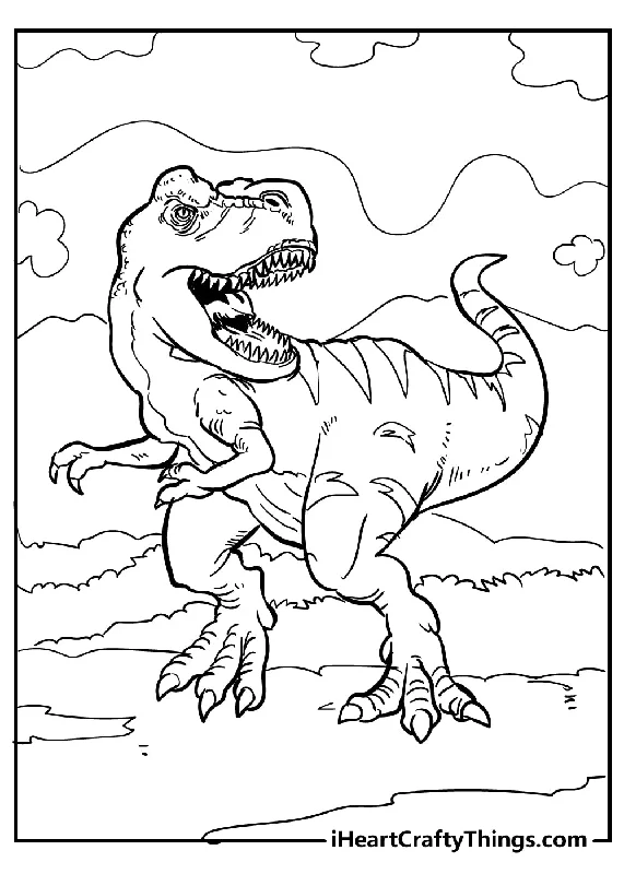 Tyrannosaurus Coloring Book - 32 pages