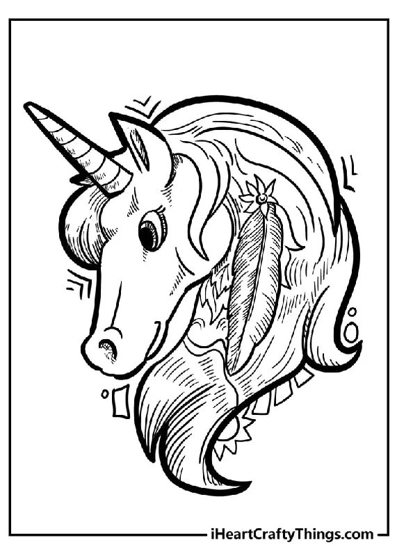 Unicorn Coloring Book - 80 pages