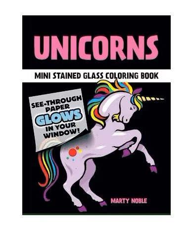 Unicorns Stained Glass Coloring Book