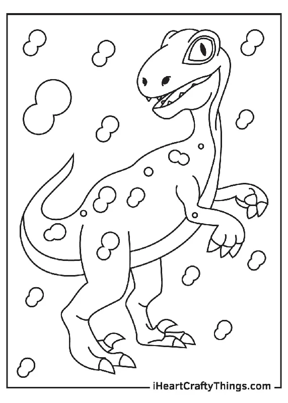 Velociraptor Coloring Book - 15 pages