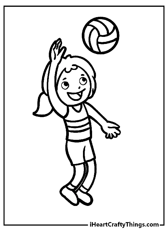 Volleyball Coloring Book - 15 pages