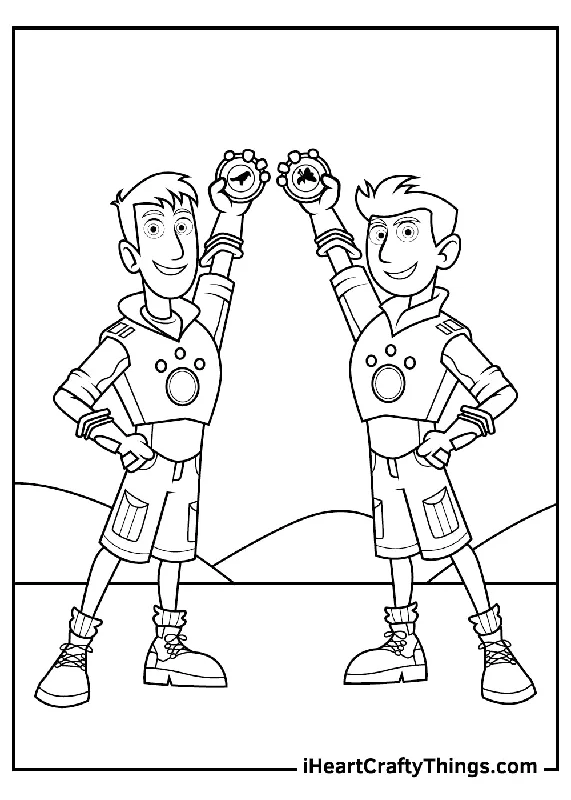 Wild Kratts Coloring Book - 15 pages