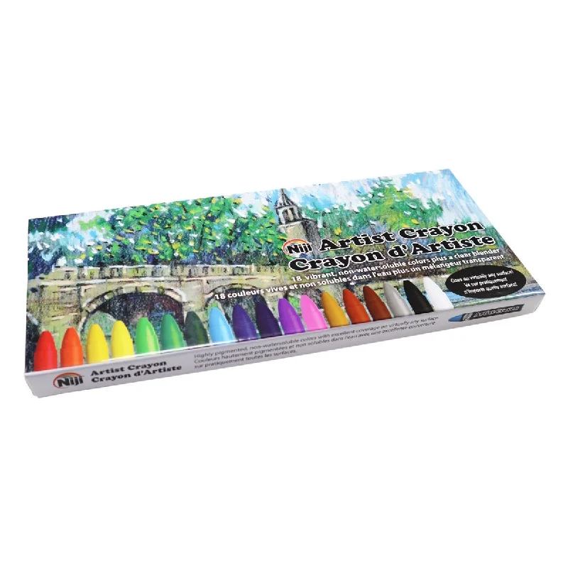 Yasutomo Niji Artist Crayons (Non Water Soluble) - 18 Colors