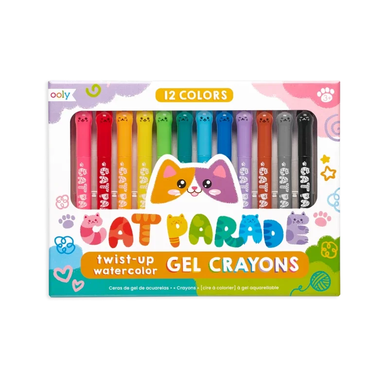 Cat Parade Gel Crayons - Set of 12