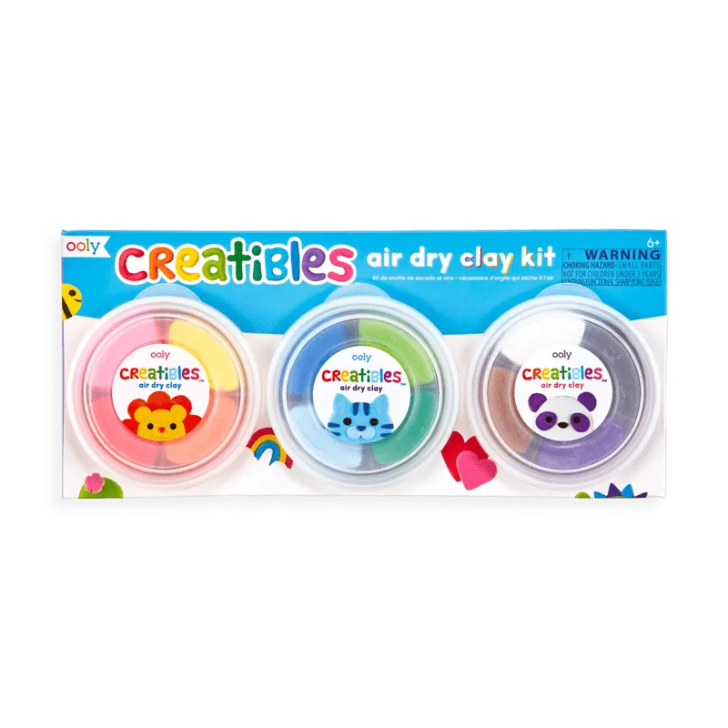 Creatibles DIY Air Dry Clay Kit - Set of 12