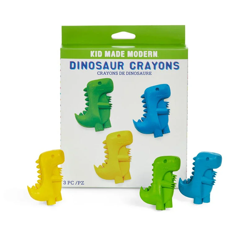 Kid Made Modern Dino Crayons Set of 3 - Multicolour