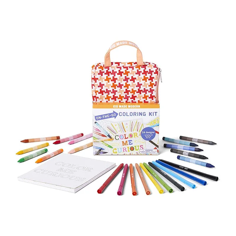 Kid Made Modern On-The-Go Coloring Kit - Multicolour