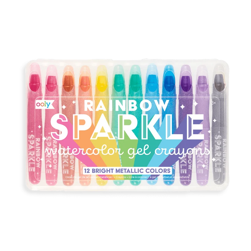 Rainbow Sparkle Metallic Gel Crayons