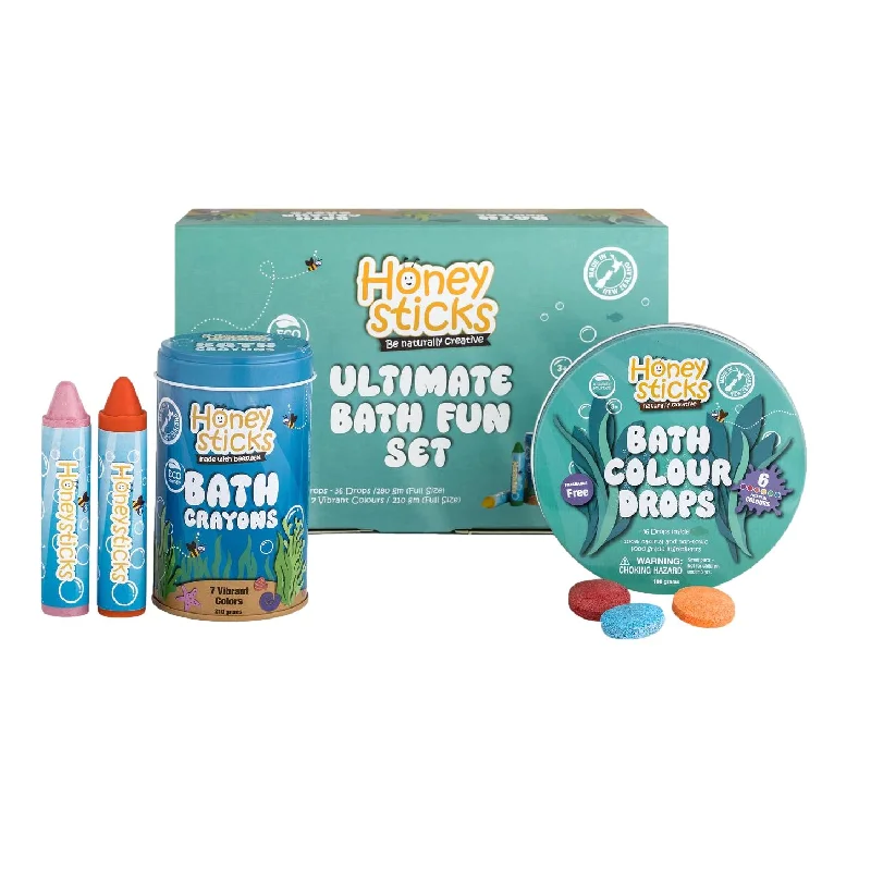 Honeysticks Ultimate Bath Fun Set - Bath Drops and Crayons