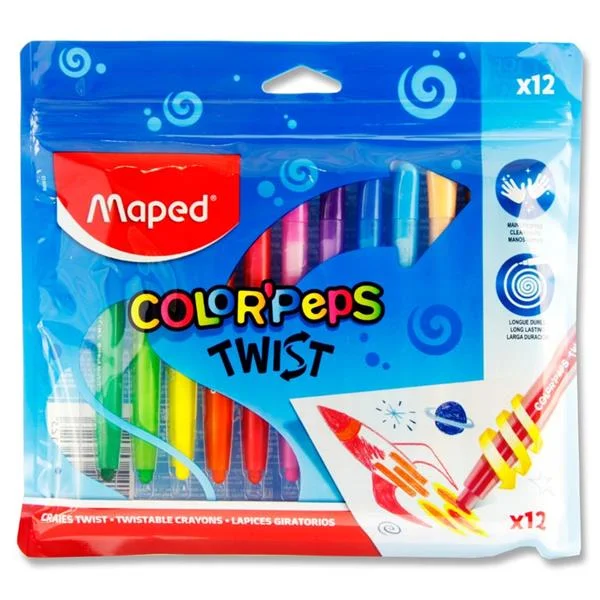 Maped Color'peps Twist Pack 12 Twistable Crayons