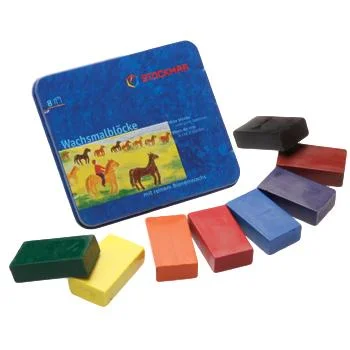 Stockmar Block Crayons - 8 standard Colors in tin case