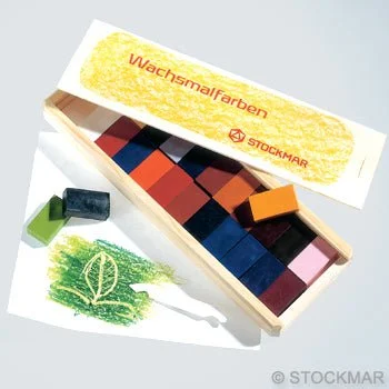 Stockmar Block Crayons in Wooden Box 24 Colors